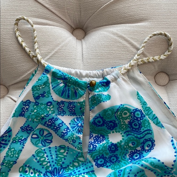 Lilly Pulitzer for Target Blue and Green Halter Top - Picture 3 of 6
